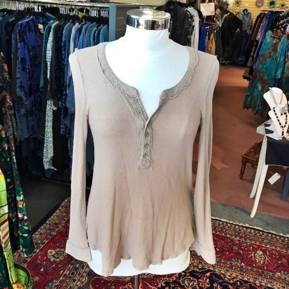 Free People Thermal Henley Top